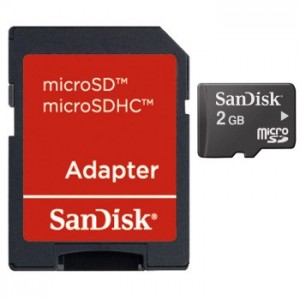 Karta pamici microSD SanDisk 2GB + adapter SD