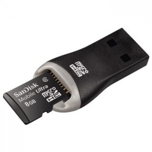 Karta pamici microSDHC SanDisk 8GB Ultra  + adapter USB
