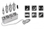 Rozdzielacz gniazda zapalniczki 3x12V + 1xUSB (WF-0120) Rozdzielacz gniazda zapalniczki 3x12V + 1xUSB (WF-0120)