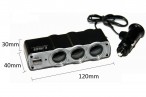 Rozdzielacz gniazda zapalniczki 3x12V + 1xUSB (WF-0120) Rozdzielacz gniazda zapalniczki 3x12V + 1xUSB (WF-0120)